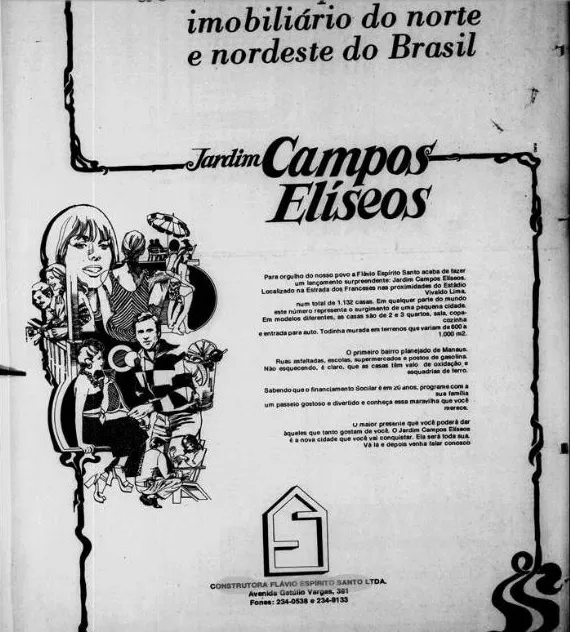 Anúncio do lançamento do Jardim Campos Elíseos.
